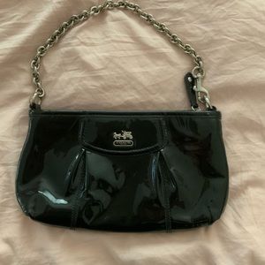 Coach Black Patent Leather Clutch